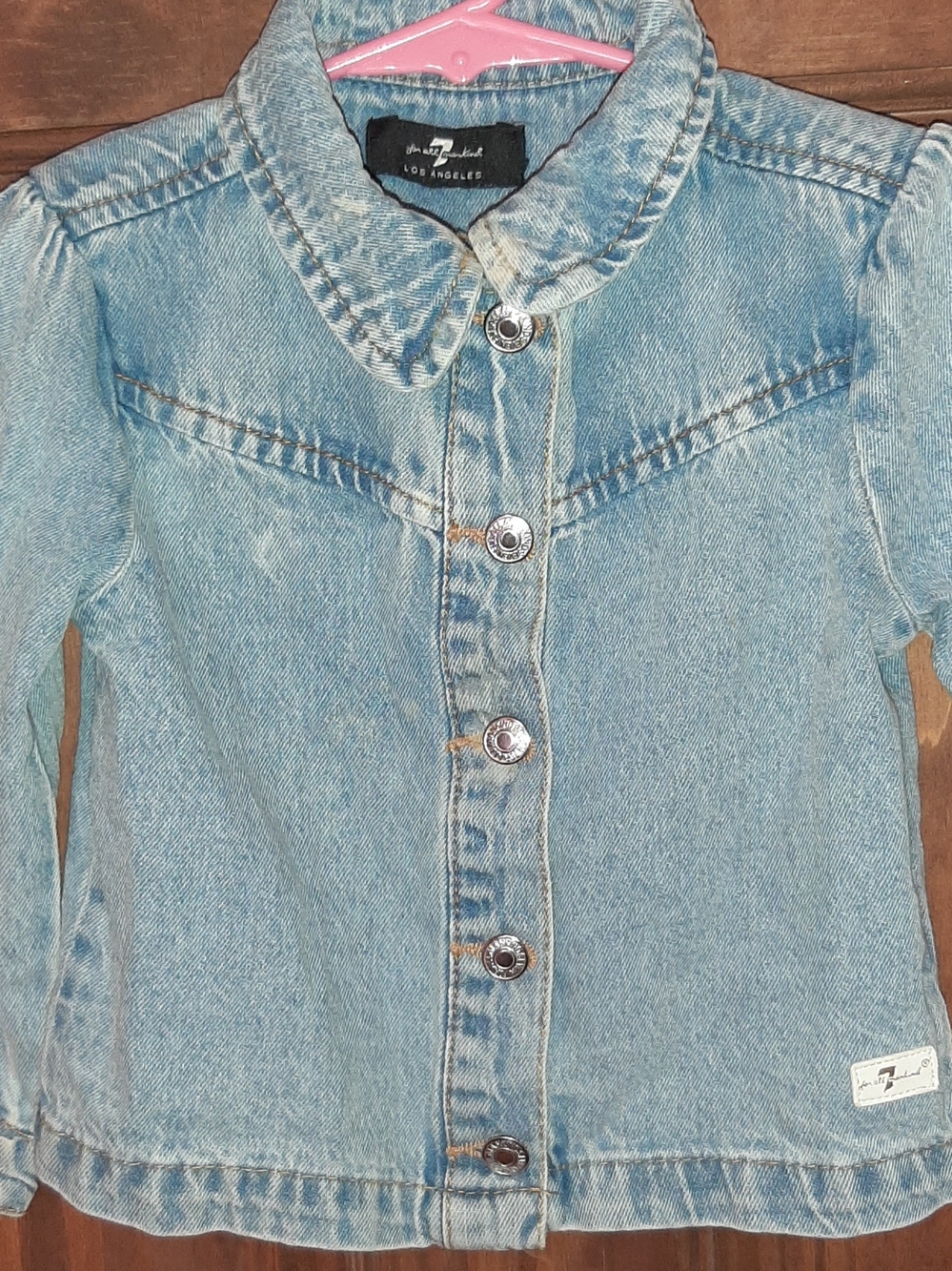 7 For All Mankind Kids Denim Jacket Size 3T (Tag 100)